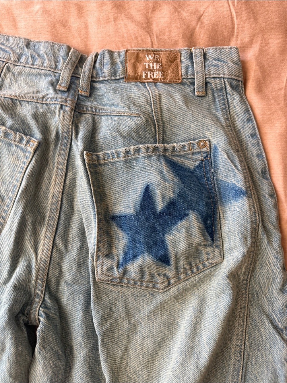 Free People We The Free Good Luck Shadow Star Barrel denim jeans - Picture 9 of 12